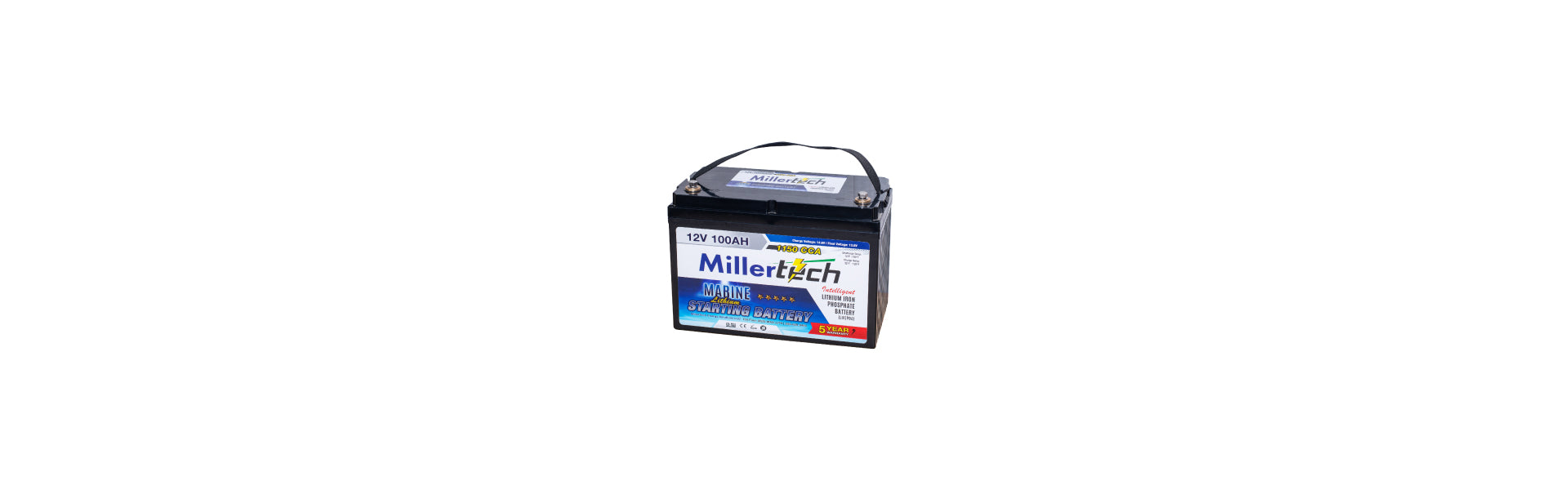 MillerTech 55Ah 12V MARINE Bluetooth Lithium Iron Phosphate