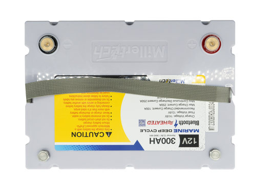 MillerTech 300Ah 12V MARINE HEATED Bluetooth Lithium Iron Phosphate (LiFePO4) Deep Cycle Battery (12300-BTH)