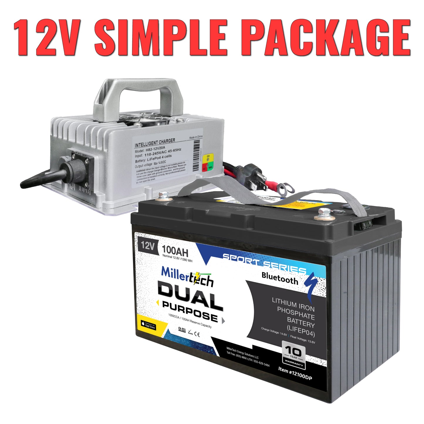 12V Simple Lithium Boat Battery Upgrade Package