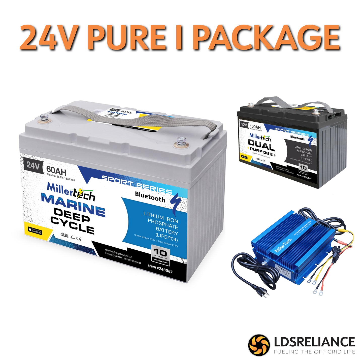 24V Pure I Lithium Boat Battery Upgrade Package