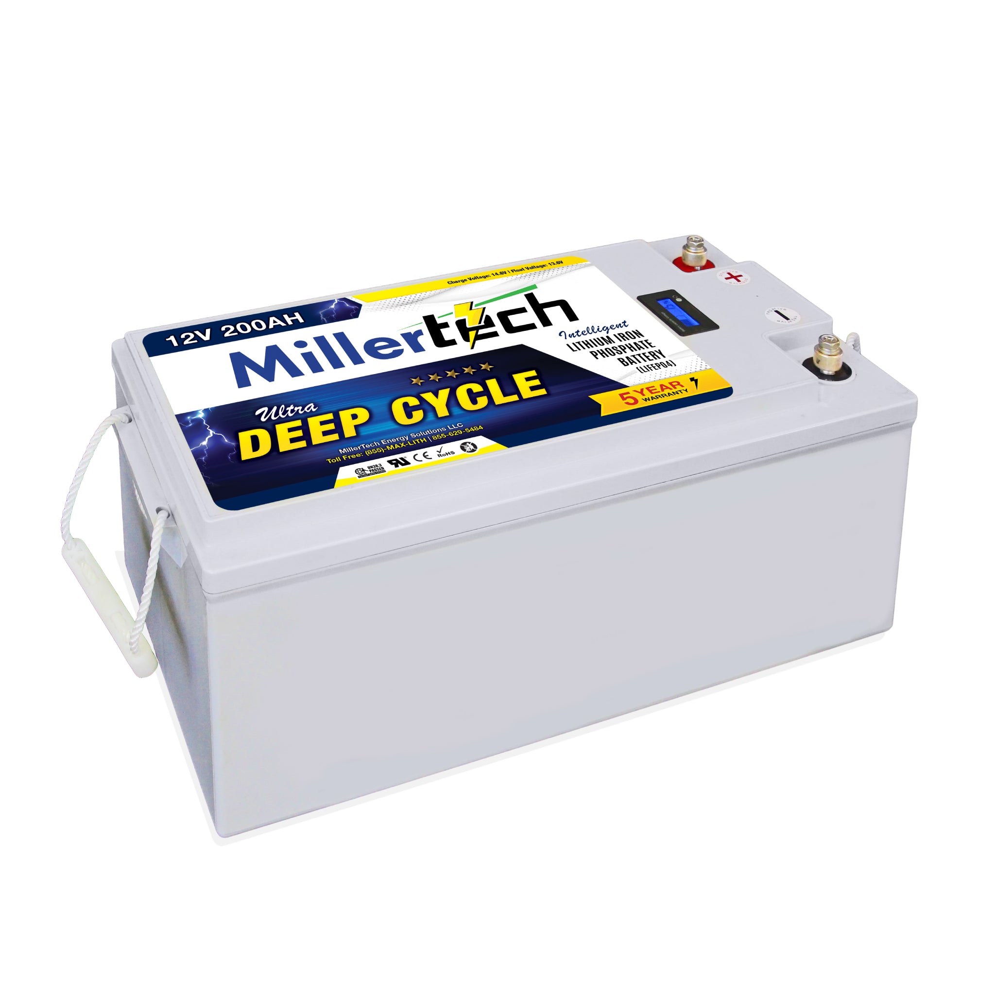 MillerTech 200Ah 12V PREMIUM Lithium Iron Phosphate (LiFePO4) Smart Ba –  LDSreliance