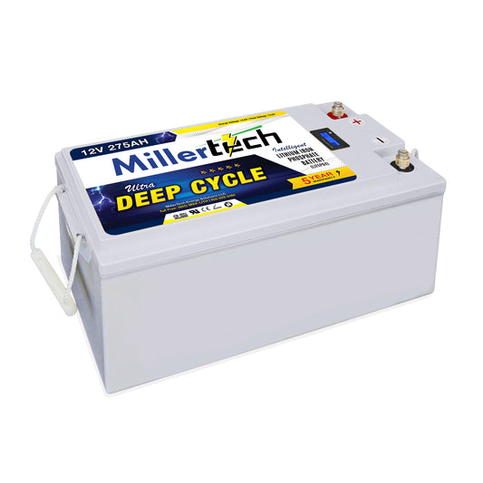 MillerTech 275Ah 12V PREMIUM Lithium Iron Phosphate (LiFePO4) Smart Battery (12275L)