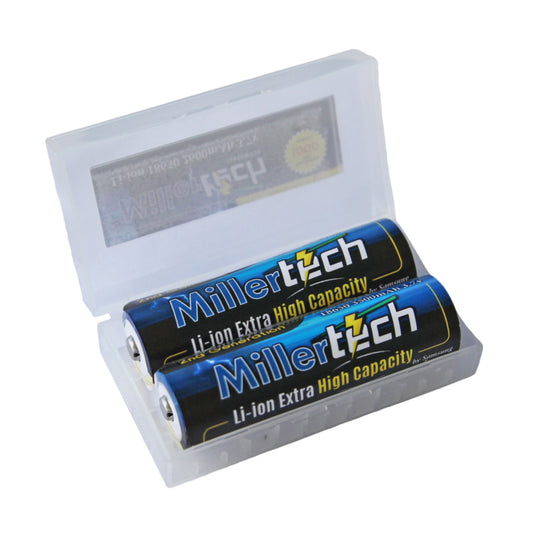 MillerTech Premium 3.7V 3500 mAh 18650 Lithium Battery Cells 2 Pack (550) - LDSreliance