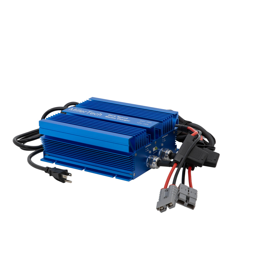 MillerTech Dark Speed "On The Run" Dual Bank 12V/24V Lithium Iron Phosphate Battery Charger (DS24)