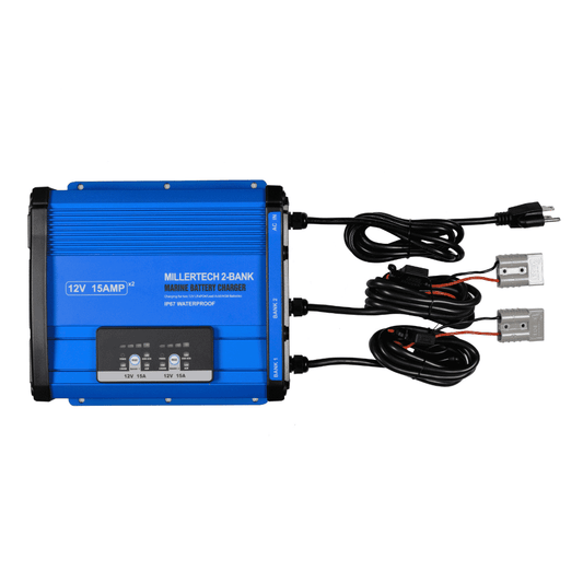 MillerTech 12V 15A 2-Bank Battery Charger (1215-2)