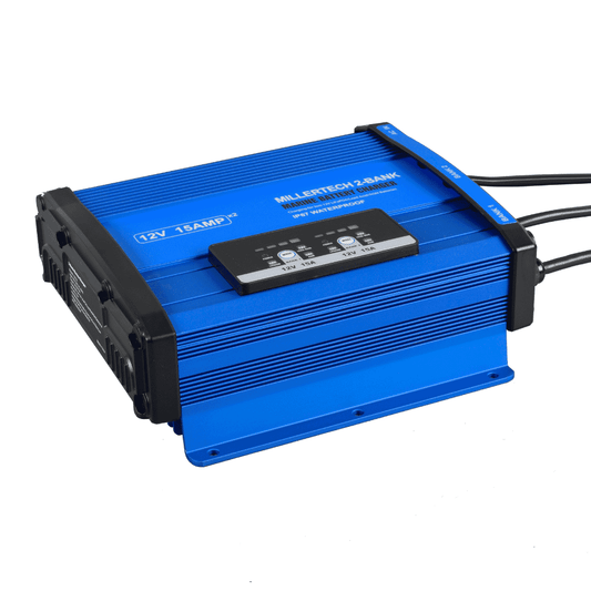 MillerTech 12V 15A 2-Bank Battery Charger (1215-2)