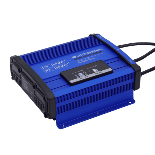 MillerTech Dual Output 12V/36V MARINE Lithium Iron Phosphate Battery Charger (1215-3615)