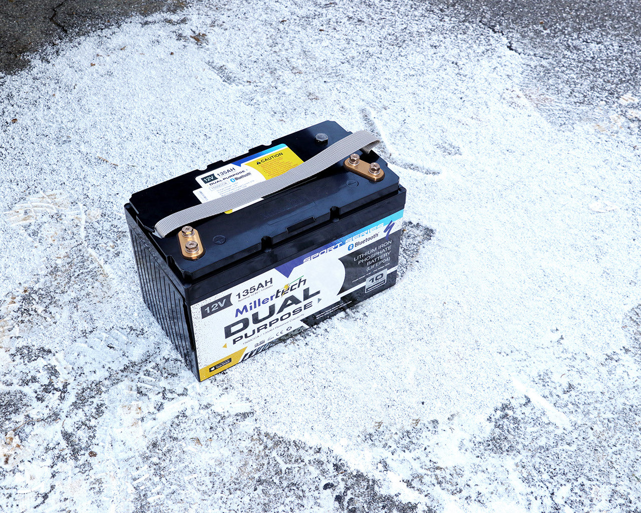 MillerTech 135Ah 12V DUAL PURPOSE 1500CCA Bluetooth Lithium Iron Phosphate (LiFePO4) Group 31 Battery (12135DP)