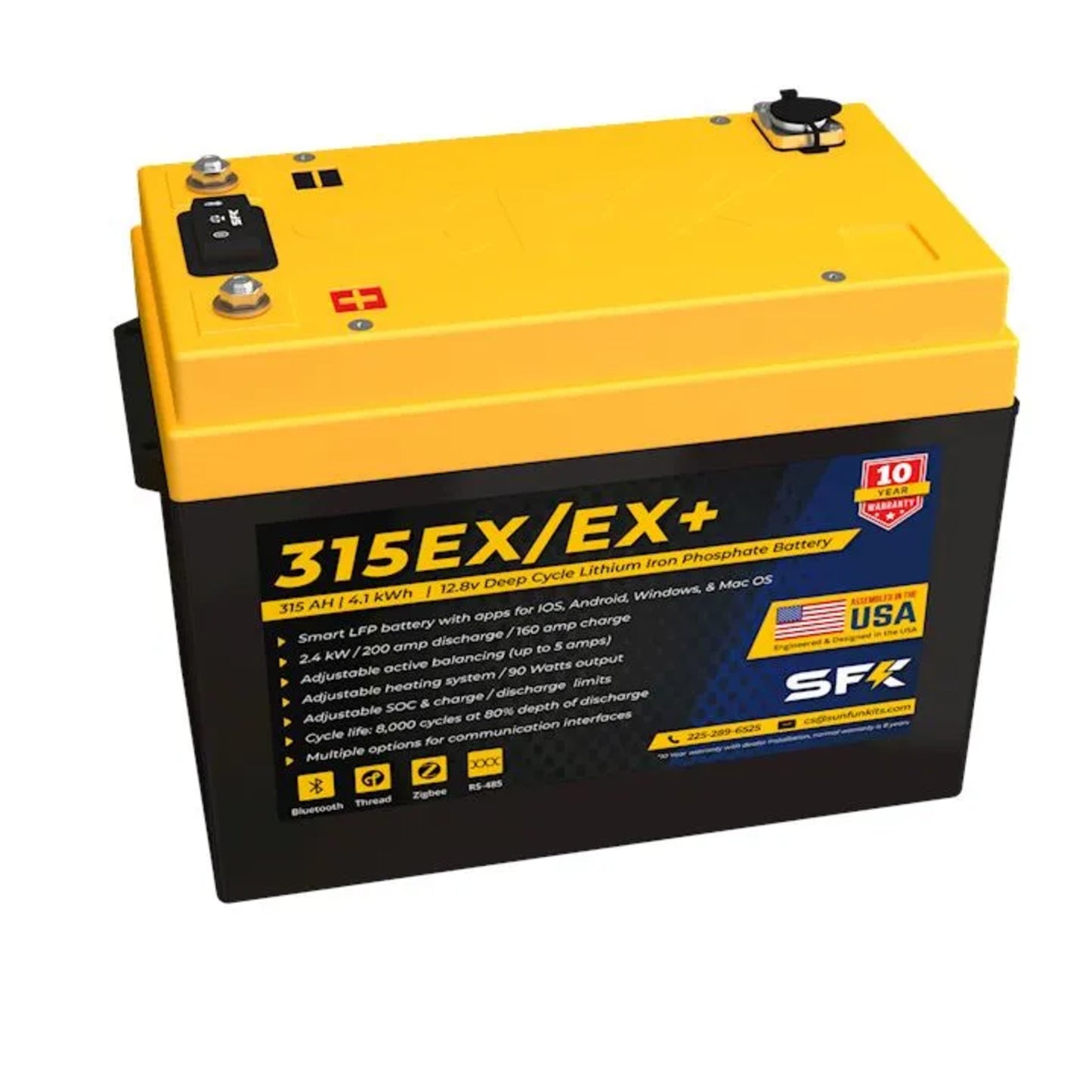 SFK 315EX 12V 315Ah Lithium Deep Cycle Battery With Victron Communications & Dual Heating (SFK315EX)