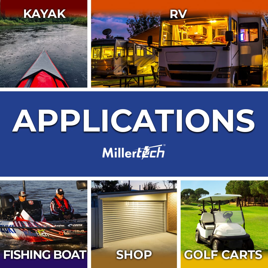MillerTech 60Ah 36V MARINE Bluetooth Lithium Iron Phosphate (LiFePO4) Trolling Motor Group 31 Battery (3660BT)