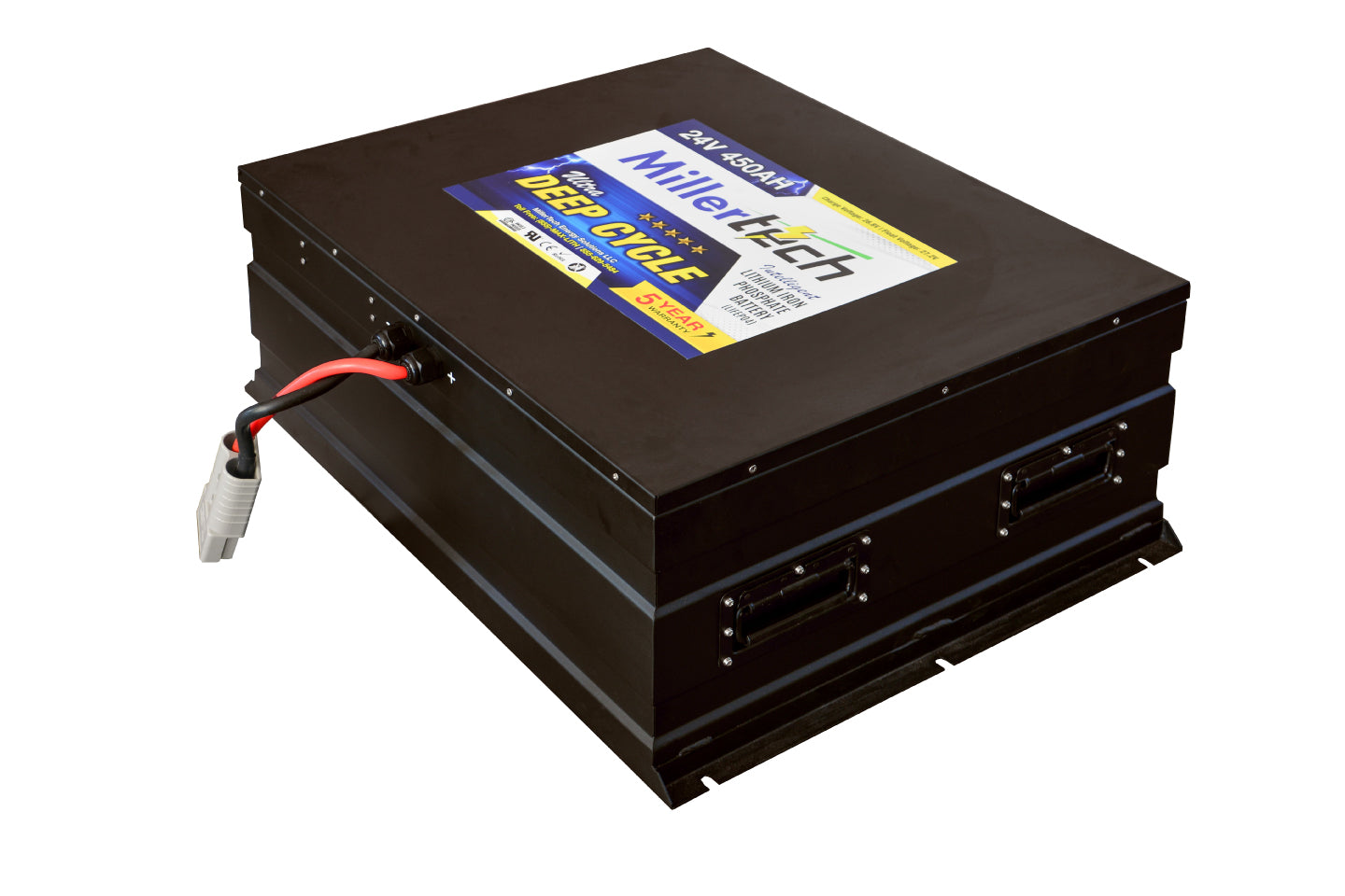 MillerTech 450Ah 24V (25.6V) PREMIUM Lithium Iron Phosphate (LiFePO4) Smart Battery (24450L) - LDSreliance