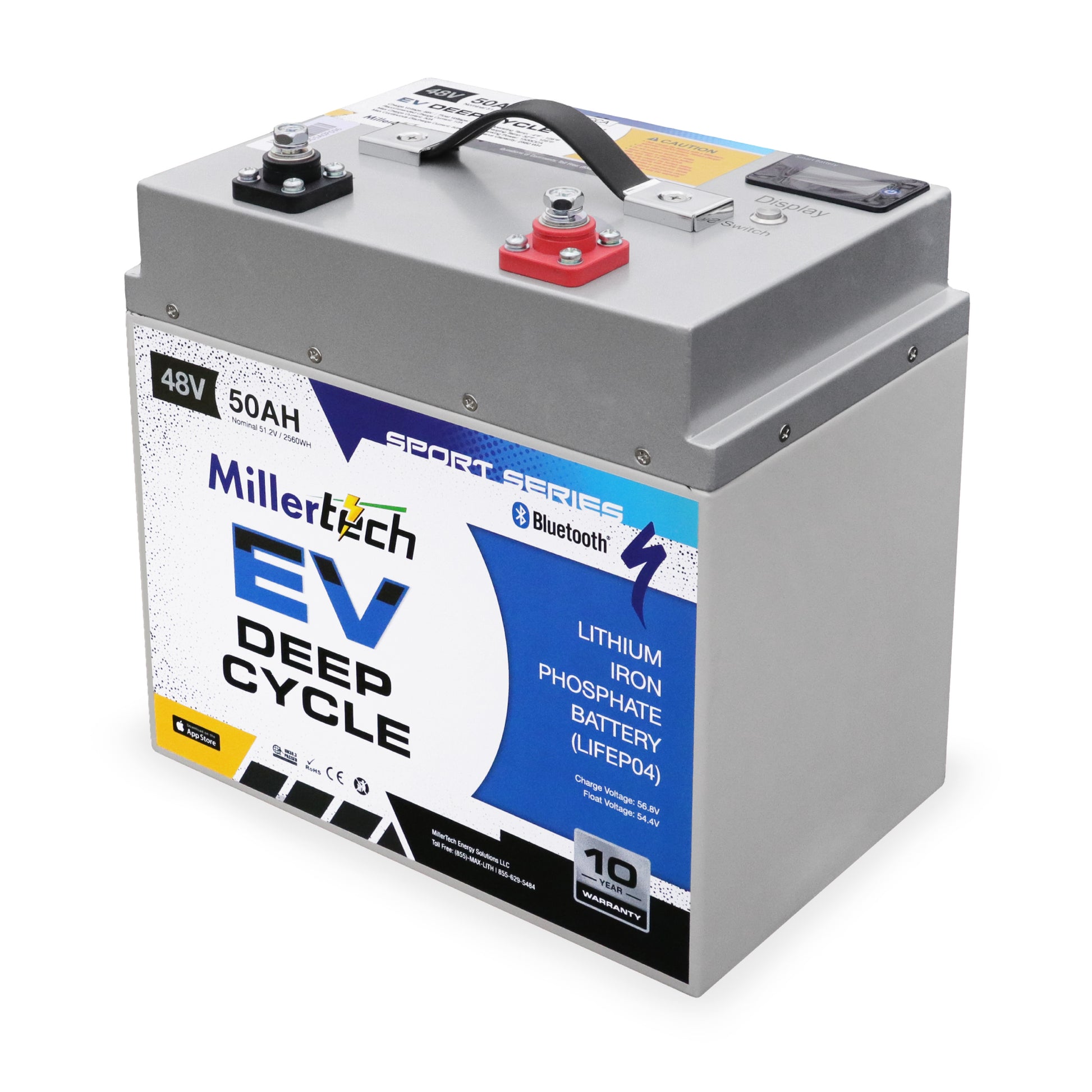 MillerTech 50Ah 48V EV Lithium Iron Phosphate (LiFePO4) Golf Cart